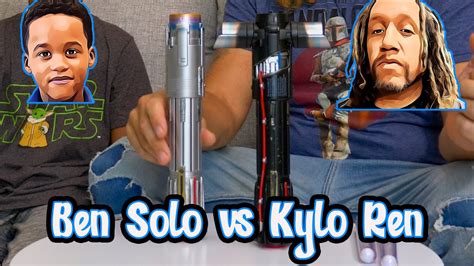 legacy lightsabers comparison kylo ren vs ben solo youtube
