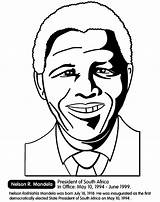 Mandela Nelson Coloring History Month South Africa President Clipart Cj Walker Clip Madam Crayola Printable Neslon Preschool Week Colouring Clipground sketch template