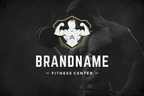 Retro Fitness And Gym Logos Set Creative Logo Templates ~ Creative Market