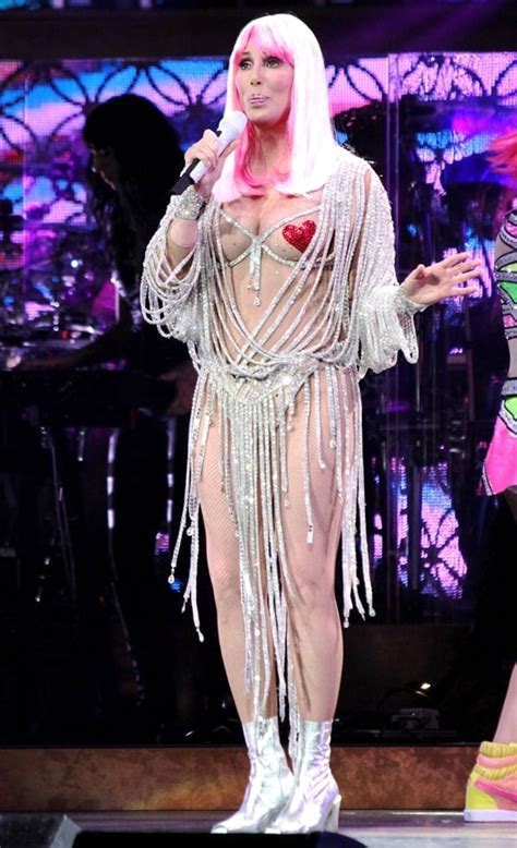 Cher Performs In Nipple Pasties Wigs And Nude Bodysuit
