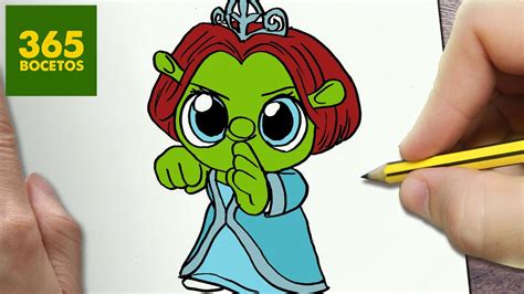 Como Dibujar Fiona De Shrek Kawaii Paso A Paso Dibujos