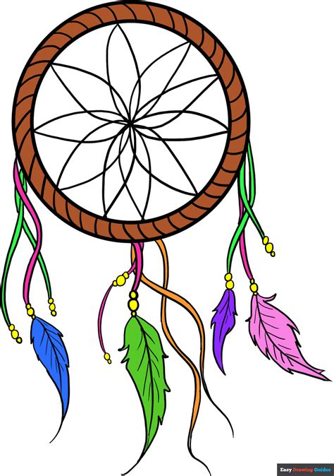 How To Draw A Dream Catcher Really Easy Drawing Tutorial