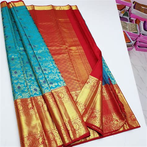 Traditional Kanchipuram Pure Silk Saree Bridal Collection Full Koravai Small Border And Big