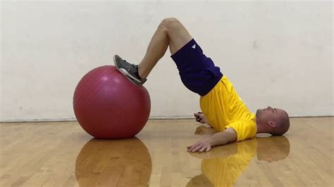 Stability Ball Leg Curl Youtube