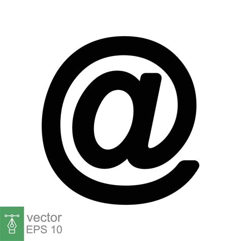 Arroba Sign Icon Simple At Sign Design Email Address Symbol Concept