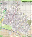 Large detailed map of Rishon LeZion