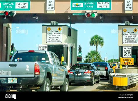 Traffic Enters The Pensacola Beach Bridge Toll Booth May 16 2020 In