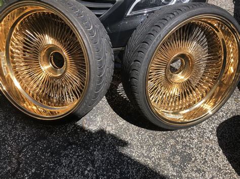 24 Gold Dayton Wire Wheels 11k Obo For Sale In Plantation