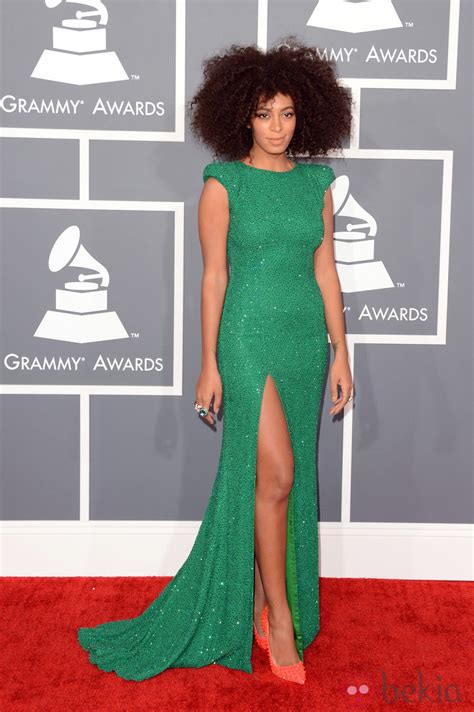 Solange Knowles En Los Grammy 2013 Alfombra Roja De Los Grammy 2013