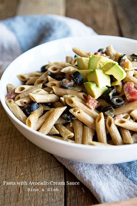 Pasta Side Dish With Avocado Cream Sauce From Pasta