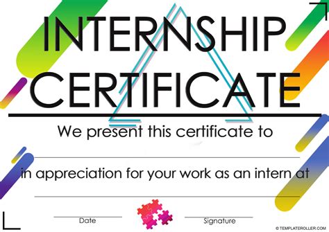 Internship Certificate Formats 10 Free Printable Word Pdf Templates Images