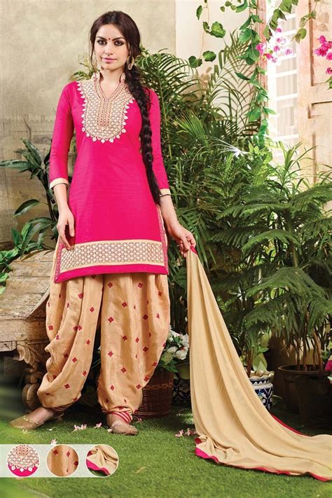Pink Cotton Punjabi Suit Индийские наряды Индийские платья Модные стили