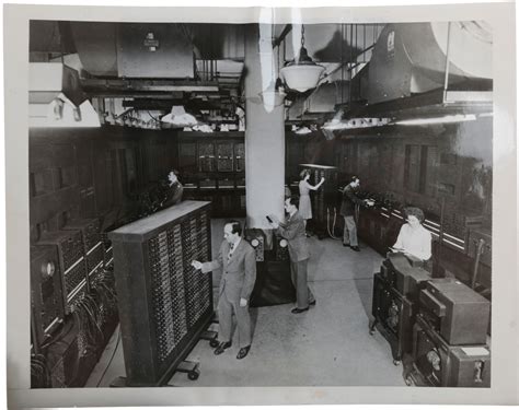 Photograph Of Eniac Electronic Numerical Integrator And Computer Ca