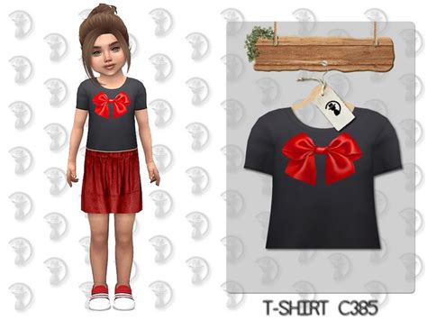 Sims 4 — T Shirt C385 By Turksimmer — 5 Swatches Works With All Of