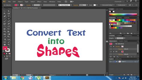 How To Convert Text Into Shapes Adobe Illustrator Cs6 No Style
