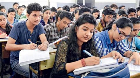 Indian School Students Studying In Class