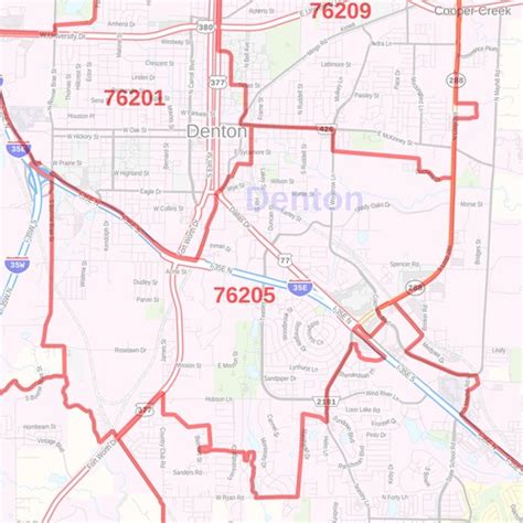 Denton County Tx Zip Code Map