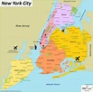Map Of New York City With Boroughs - Zone Map