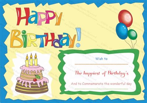 Birthday Gift Certificate Word Doc Formats Gift Certificate