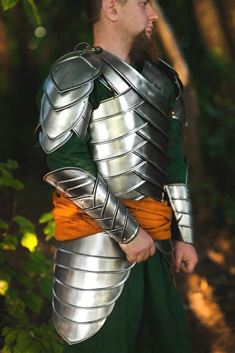 Pair Of Pauldrons Elf Cosplay Larp Armor Custom Fantasy Armor Etsy