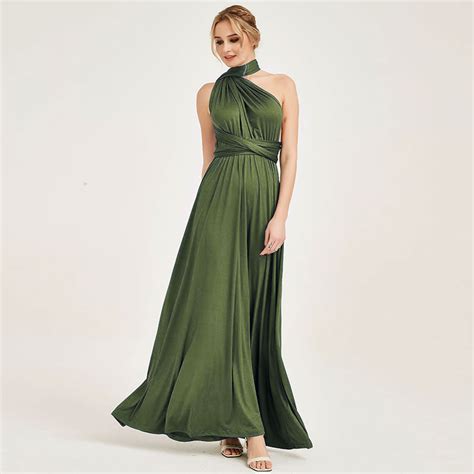 Olive Green Infinity Bridesmaid Dress In 31 Colors Worn To Love