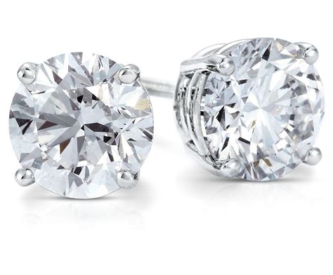 Diamond Stud Earrings In Platinum 2 Ct Tw Blue Nile Diamond
