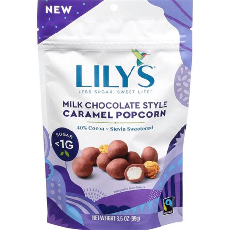 Lilys Caramel Popcorn Milk Chocolate Style Popped Edwards Food Giant