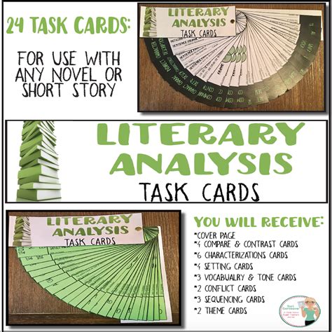 literary analysis task cards 24 task cards use these effective and engaging common core aligned