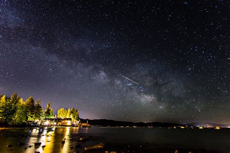Milky Way And Water The Milky Way Over Lake Tahoe By Melfoody