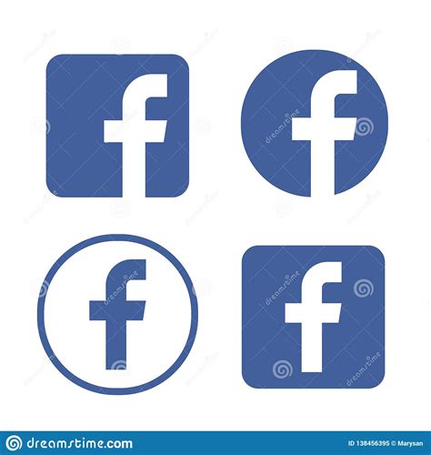 Ejemplo Del Vector Del Logotipo De Facebook Vector Del Icono De