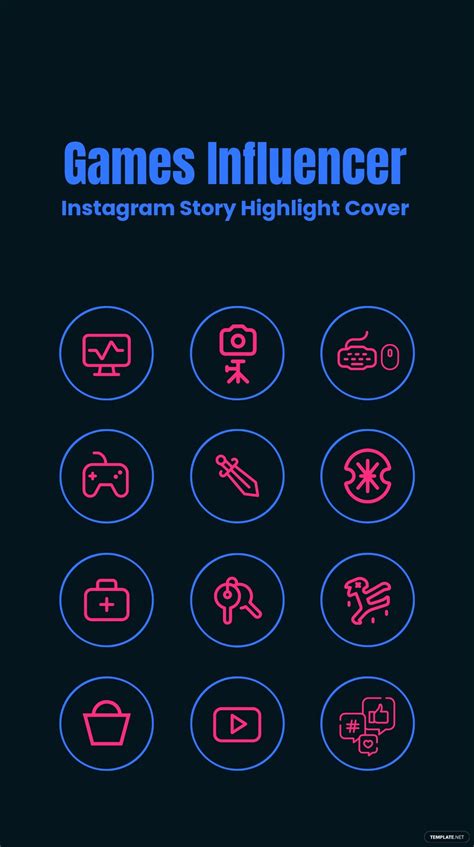 Games Influencer Instagram Story Highlight Cover Template Free 