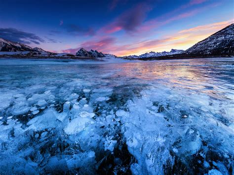 Explore The Magical Ice Bubble Lake In Alberta