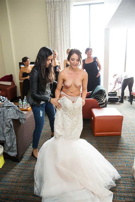 Getting The Brides Dress On This Dress Is Nudeshots