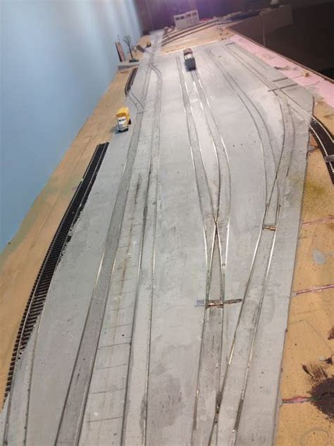 Tracks Embedded In Concrete Model Train Scenery Model Trains Ho