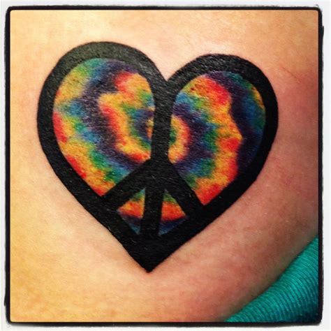 Tie Dye Heart Tattoo Tie Dye Tattoo Girly Sleeve Tattoo Peace Sign