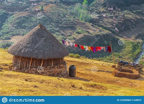 Traditional Basotho Hut In Lesotho Stock Photo Image Of