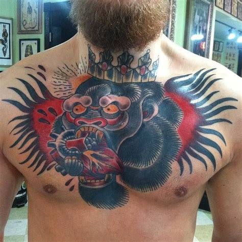The customer, luke lorenzen, wanted his mcgregor tattoo to be the notorious in fight mode, butcher said. Traditional style gorilla head tattoo on Conor McGregor's ...