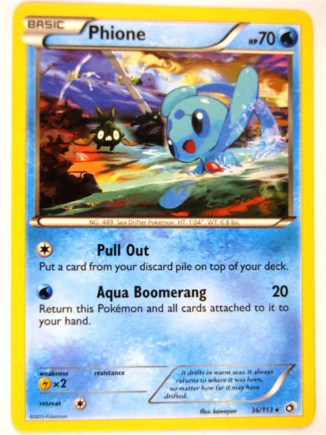 .here is the link for it. Pokemon Cards Phione 36 113 Rare Legendary Treasures | eBay