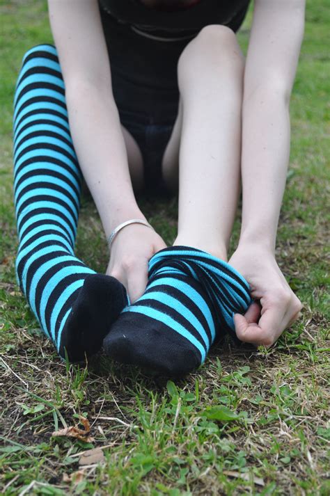Taking Off My Fiancee In Her Stripey Socks Artistic Feet Flickr