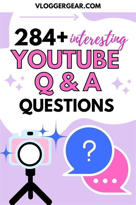 450 Q And A Questions For Youtube Videos Artofit