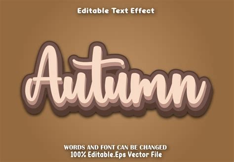 Premium Vector Autumn Editable Text Effect Cartoon Style