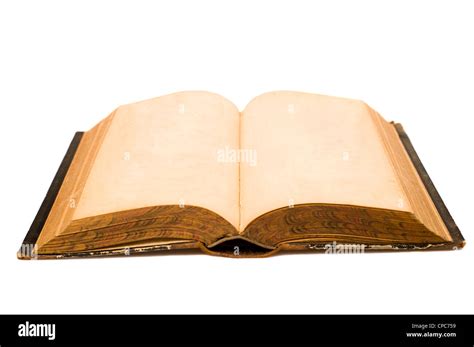 An Old Open Book With Blank Pages Stock Photo 48212229 Alamy
