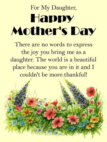 Mother's day is set aside to honor mothers and show them how special they are to us. 10 best Mother's Day Cards for Daughter images on ...