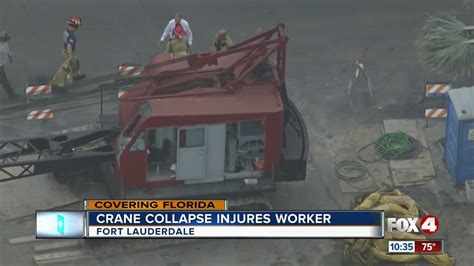 Crane Falls On Worker At Florida Construction Site Youtube