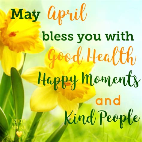 Wishing You Many Blessings This April Essence Of Your Heart