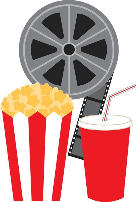 Popcorn Drink And A Movie Free Clip Art