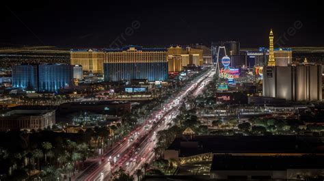 Aerial View Of Las Vegas Strip At Night Background Picture Of The Las