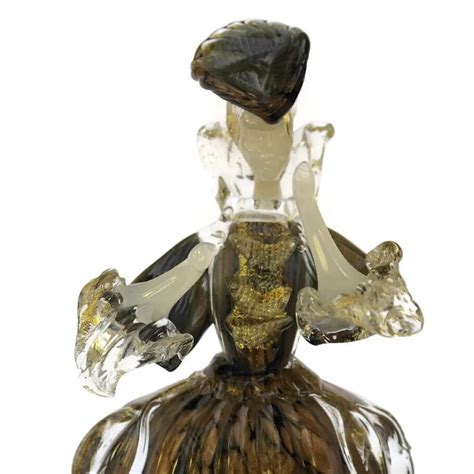 Mid Century Murano Glass Sculpture Lady Figurine Blown Glass Dancing Figure