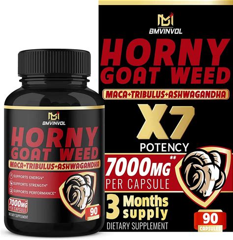 Buy Bmvinvol Horny Goat Weed Capsules 7000mg Herbal Equivalent Maca