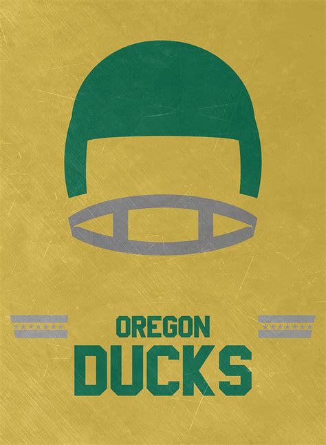 Oregon Ducks Vintage Football Art Mixed Media By Joe Hamilton Fine